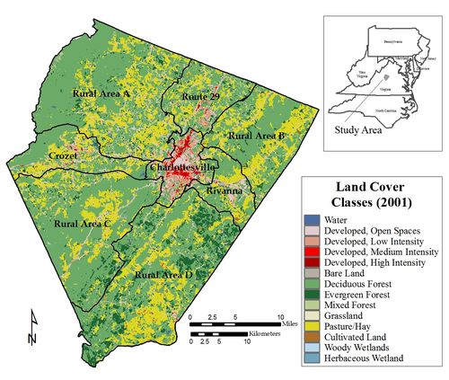 2001 Land cover map for Albemarle County