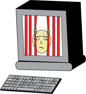 guy jailed inside computer