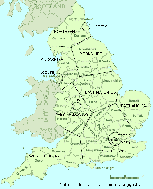 Dialects Of English   England Counties Dialects 